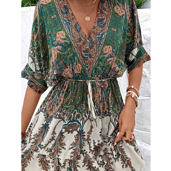 Women's Bohemian Dress V Neck - Image 7