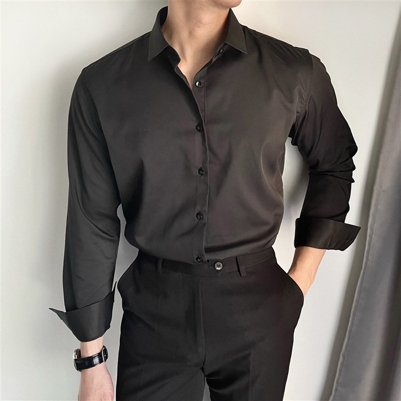 Men's Spring And Summer Leisure Korean Slim Fit Shirt - Image 7