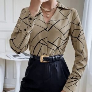 Fashionable Commuting Elegant Collar Top Shirt