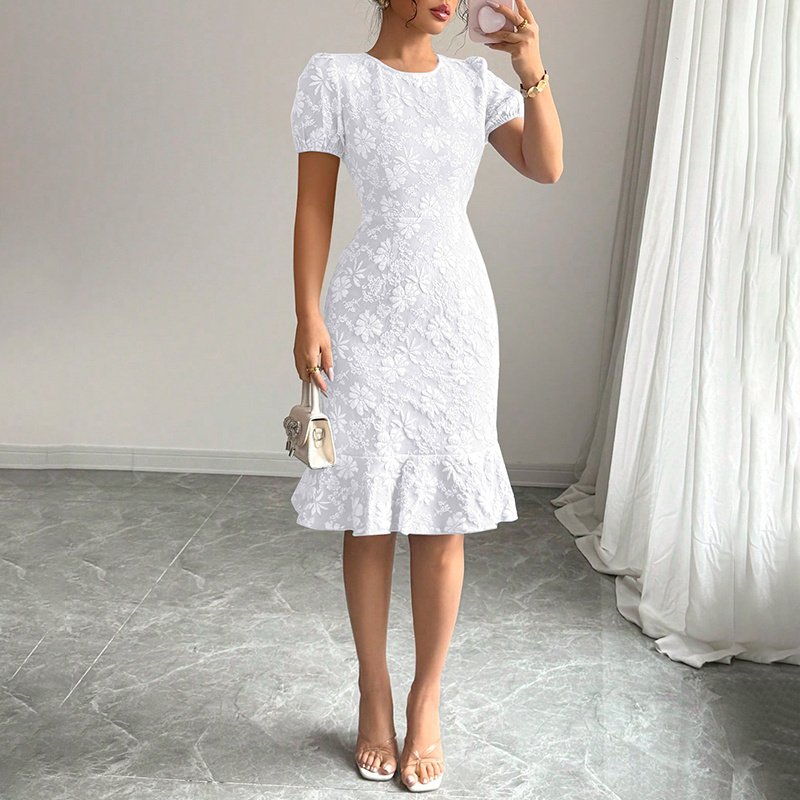Women's Floral Jacquard Dress - Image 2