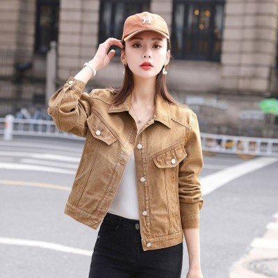 Hong Kong Style Denim Khaki Overalls - Image 4