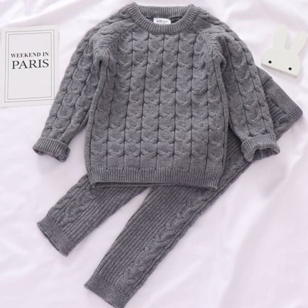 Kids Sweaters Baby Boy Girl Winter knit Sweater Pants - Image 5