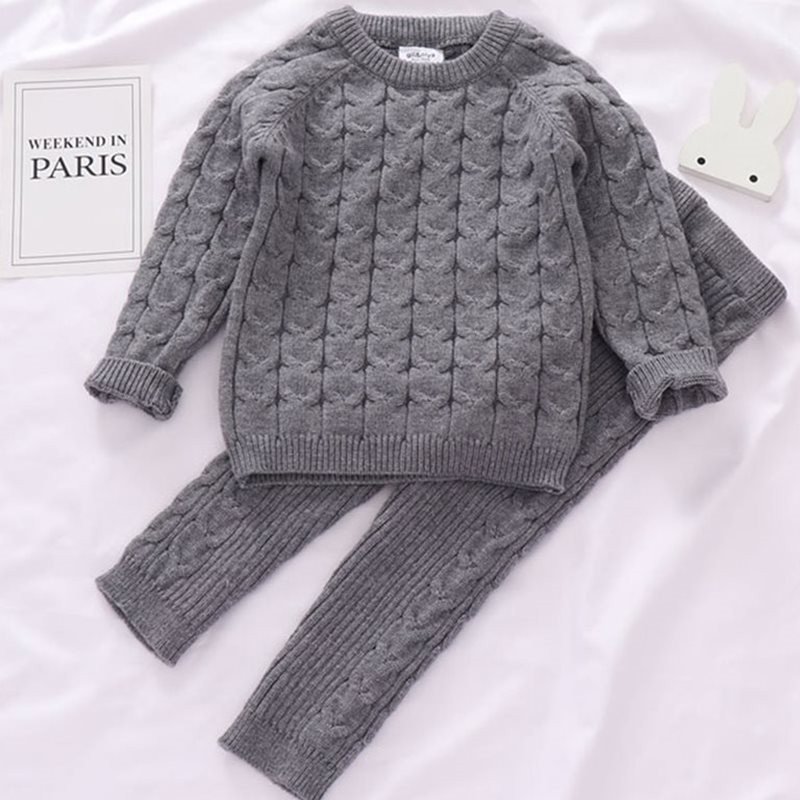 Kids Sweaters Baby Boy Girl Winter knit Sweater Pants - Image 5