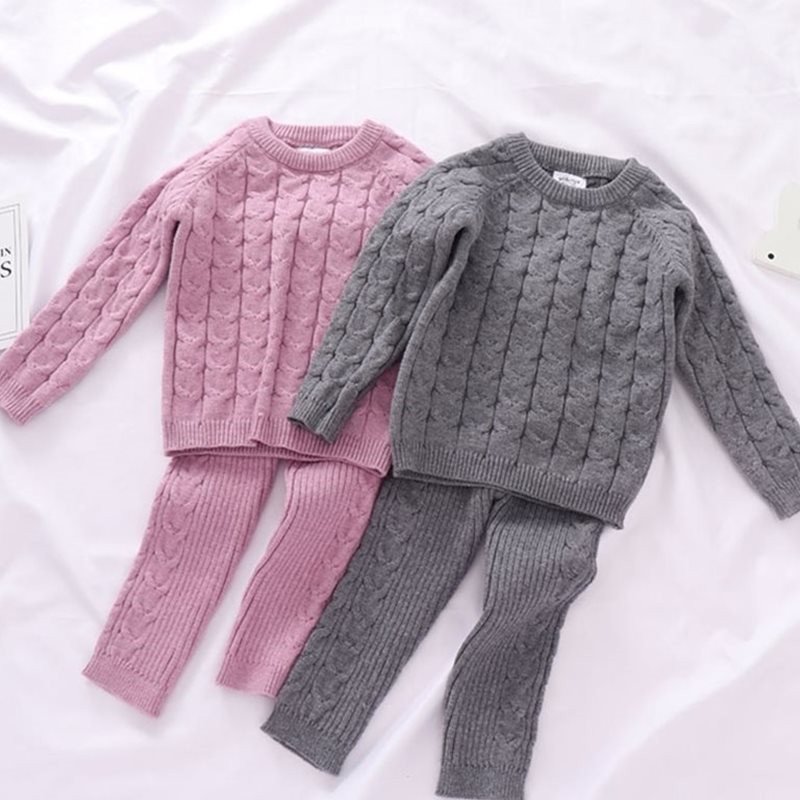 Kids Sweaters Baby Boy Girl Winter knit Sweater Pants - Image 3