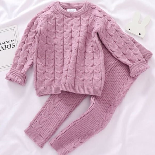 Kids Sweaters Baby Boy Girl Winter knit Sweater Pants - Image 4