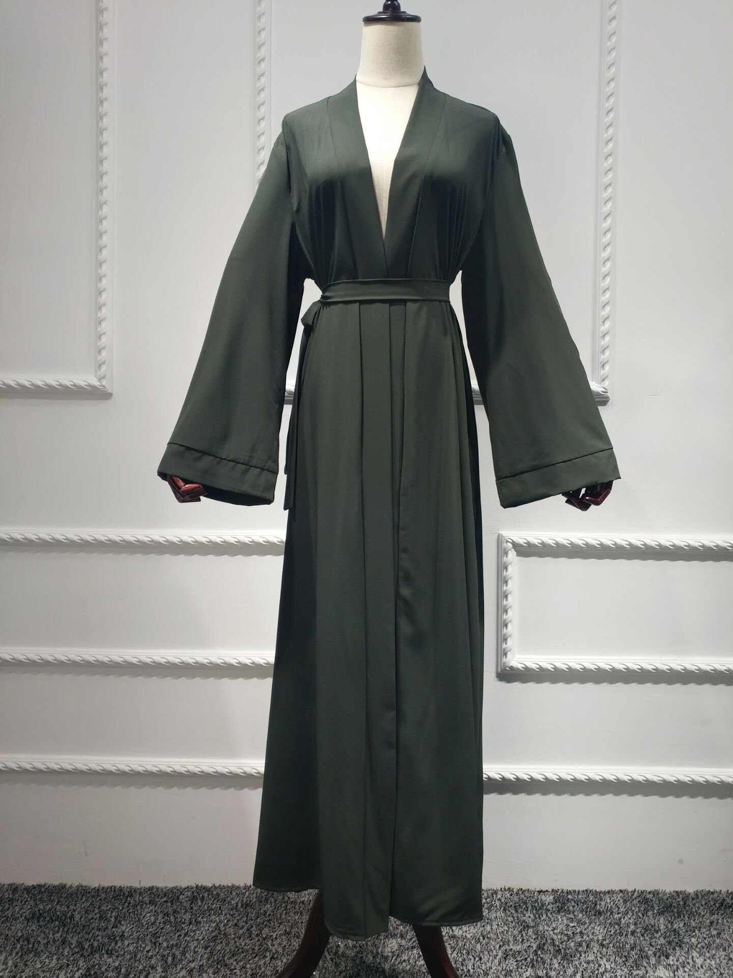 Dubai Robe Solid Cardigan Dress - Image 4