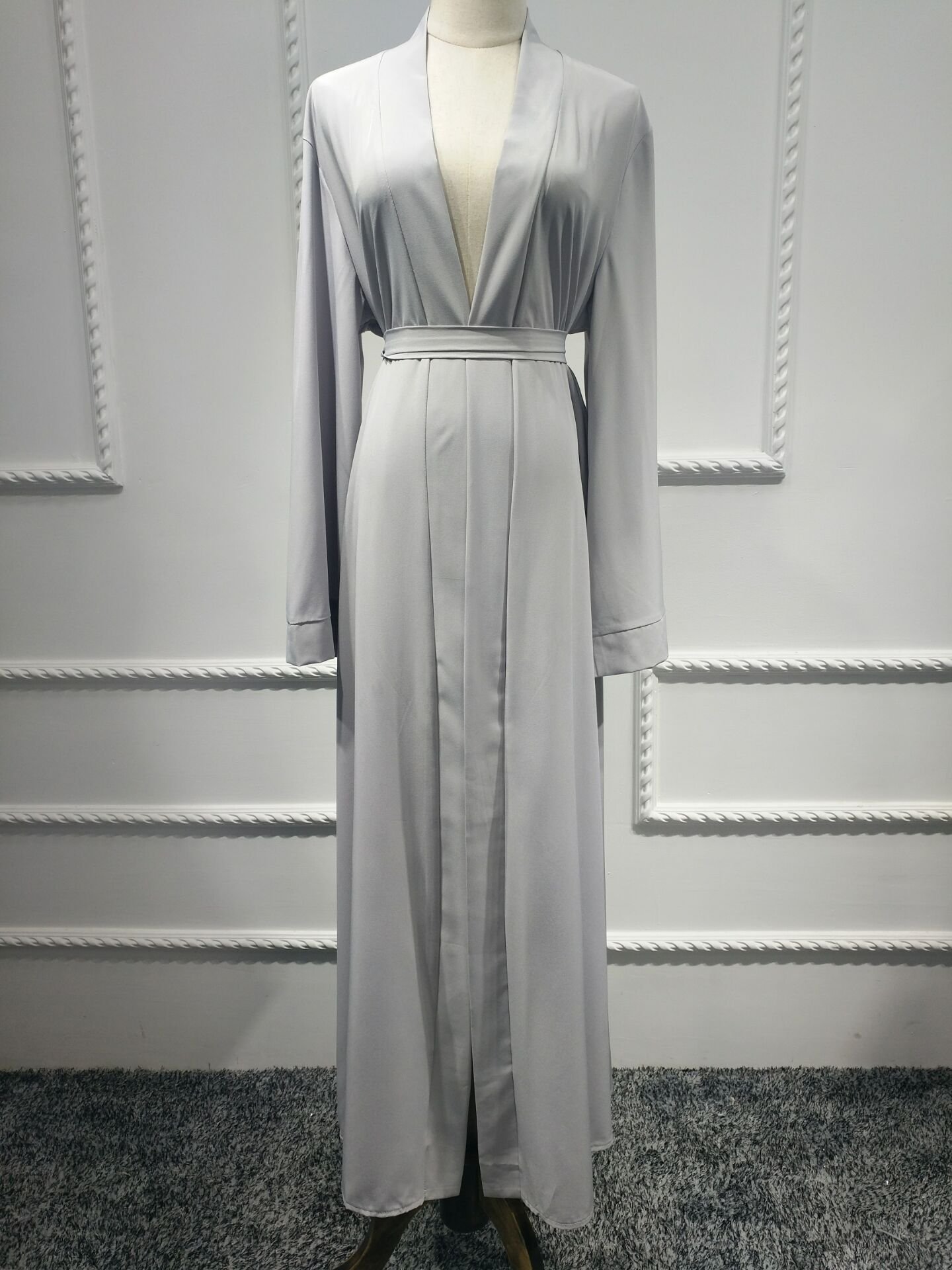 Dubai Robe Solid Cardigan Dress - Image 3