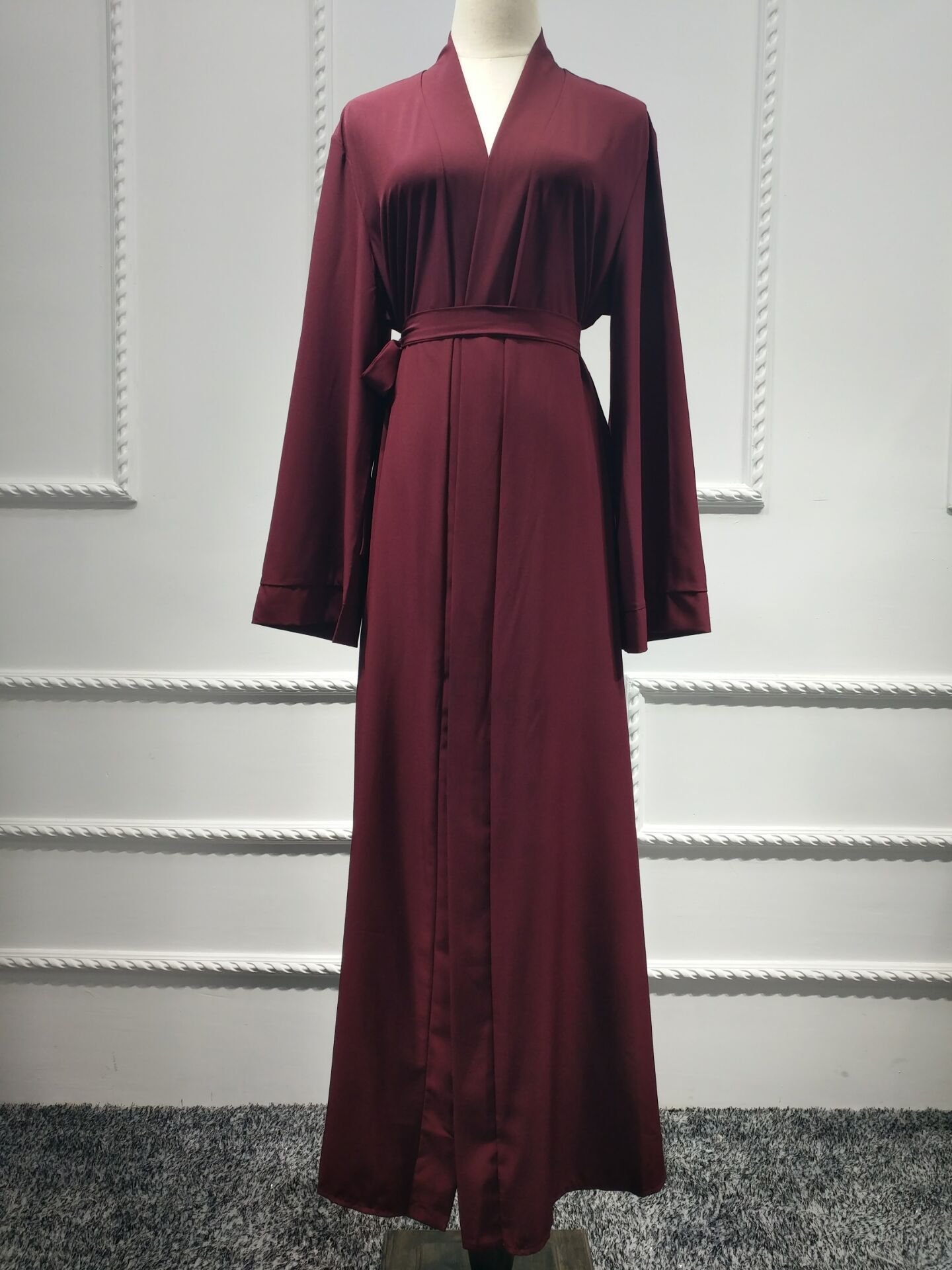 Dubai Robe Solid Cardigan Dress - Image 7