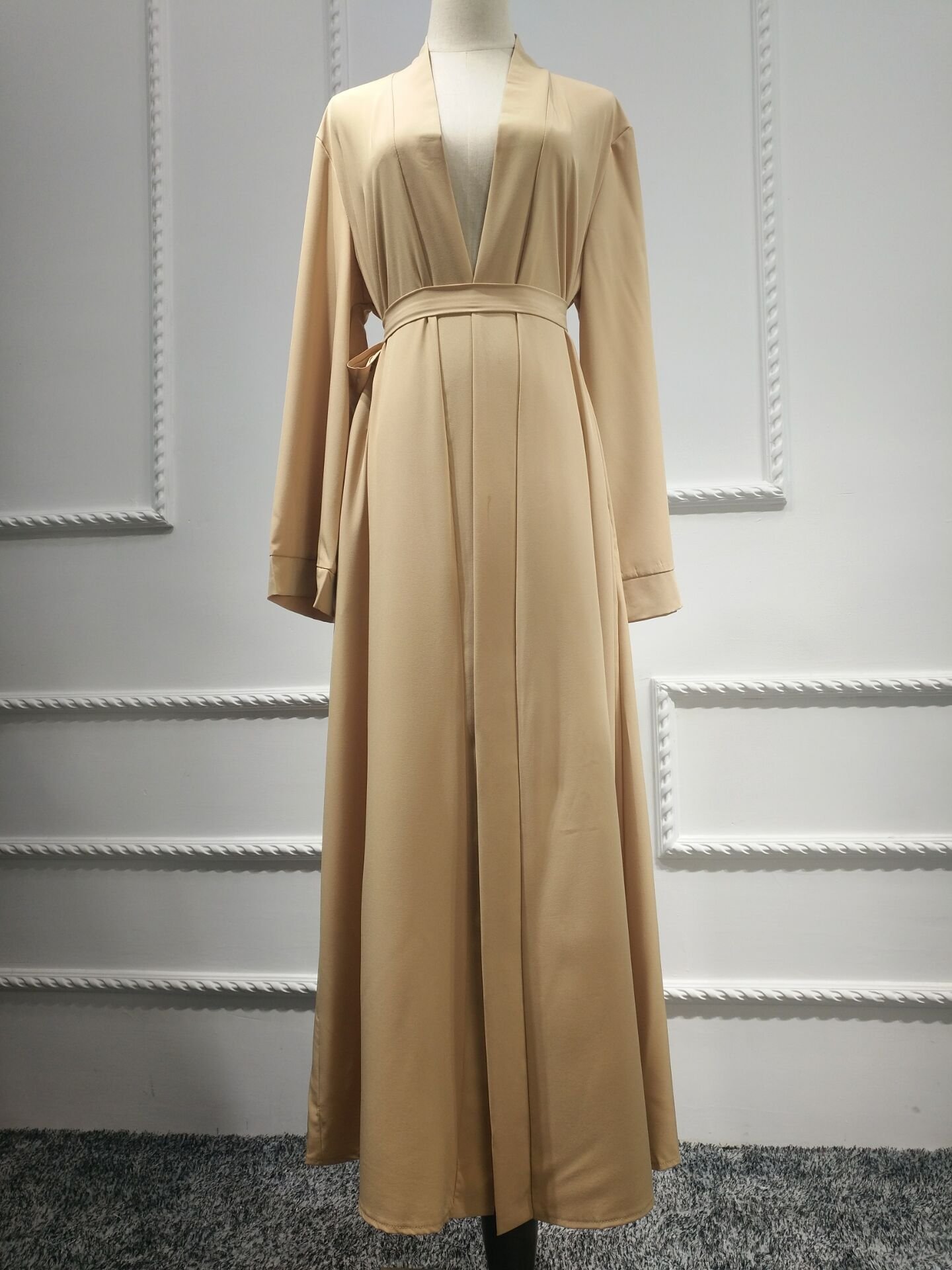 Dubai Robe Solid Cardigan Dress - Image 6