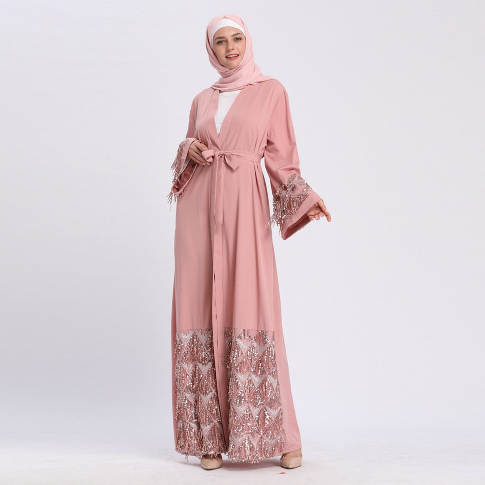 Dress Cardigan Dubai Robe Dress Sequins - Image 7