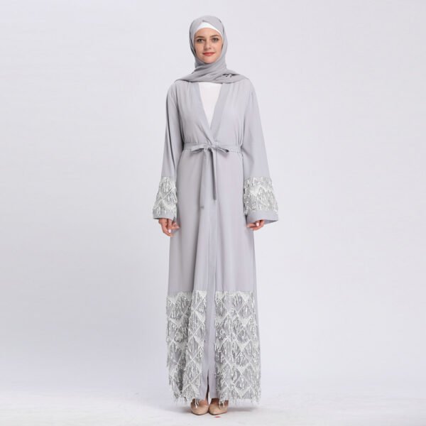 Dress Cardigan Dubai Robe Dress Sequins - Image 3