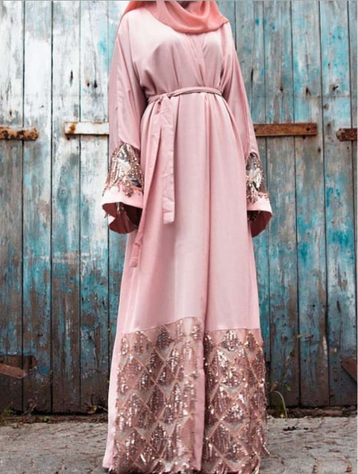 Dress Cardigan Dubai Robe Dress Sequins - Image 6