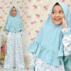 Girls Arab Clothing - Long Dress  And Turban Two-Piece Suit