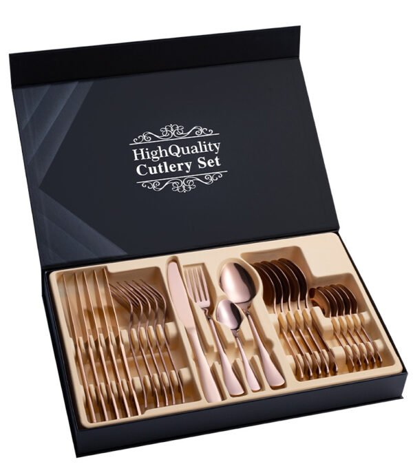 Stainless Steel Cutlery Set 24-Piece Gift Cutlery Steak Cutlery Gift Box - Image 4