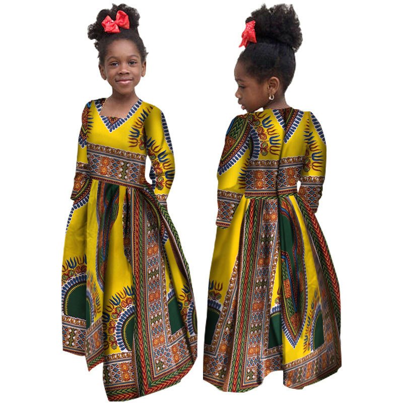 African Girl's Long-sleeved Daxiji Dress - Image 8