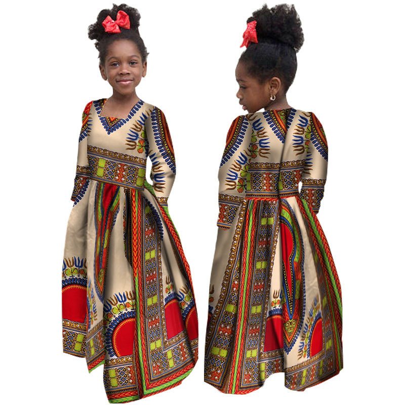 African Girl's Long-sleeved Daxiji Dress - Image 7
