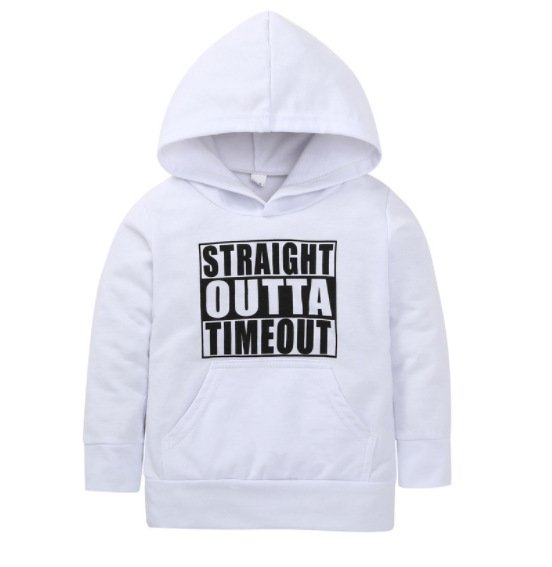 Children's hooded sweater letter top - Image 5