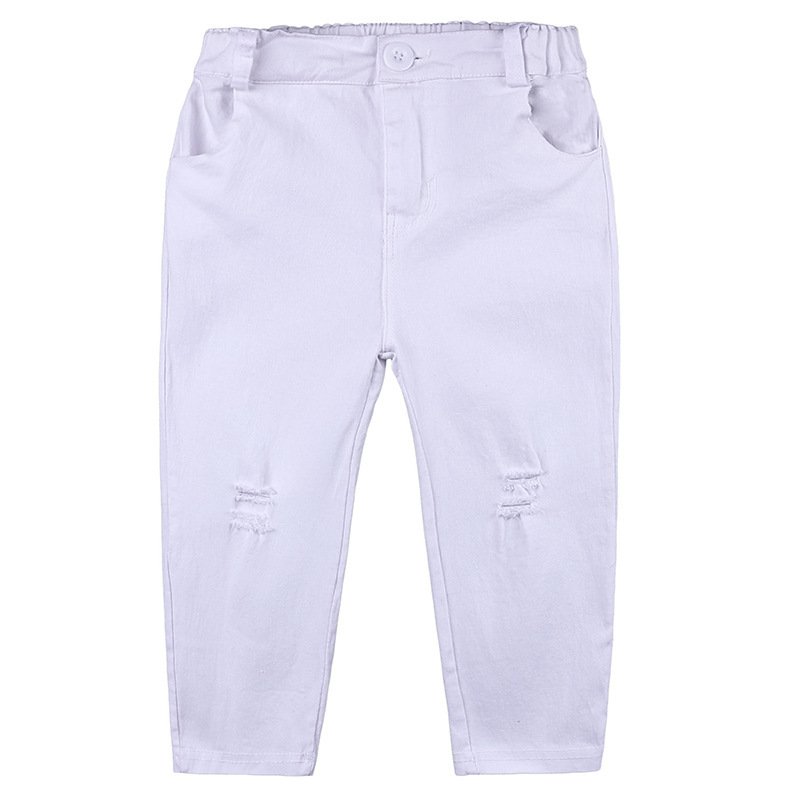 Girls' set children's ripped trousers - Image 4