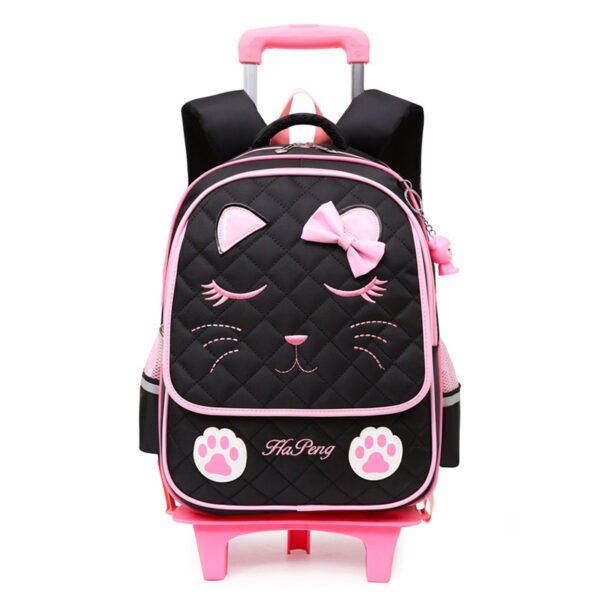Children's Two-three-wheel Trolley Schoolbag Detachable - Image 4