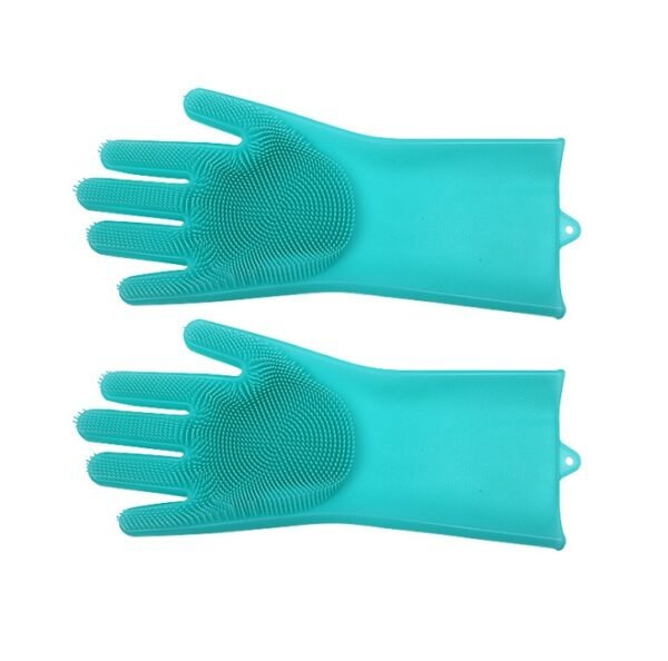 Silicone Heat-resistant Cleaning Brush Scrubbing Gloves - Image 8