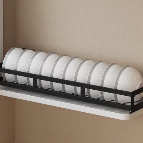 Kitchen Organizer And Storage Bowl Plate Knife Storage Black Dish Drain Rack Corner Shelf - Image 6