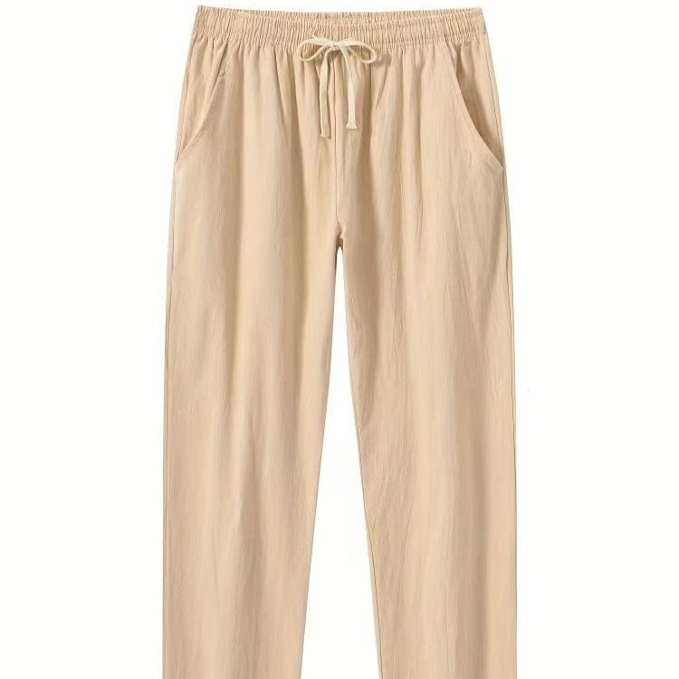 Cotton And Linen Beach Pants Men's Loose Casual - Image 3
