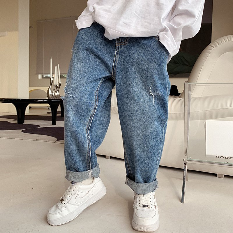 Children's Wear Big Boy's Fleece And Thick Trousers - Image 10