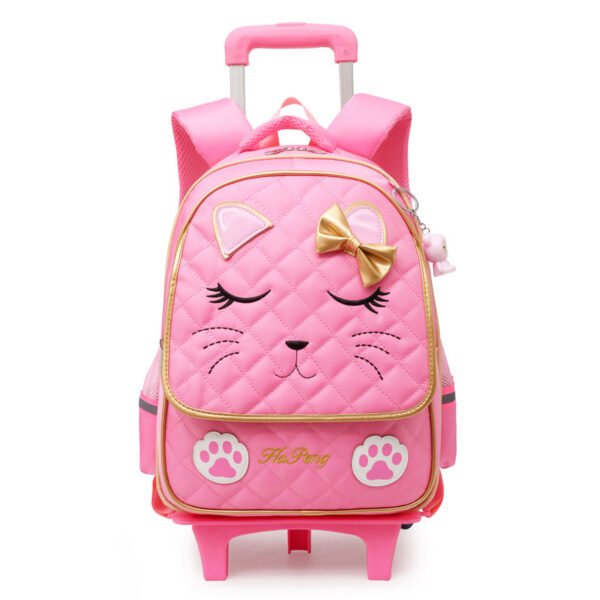 Children's Two-three-wheel Trolley Schoolbag Detachable - Image 9