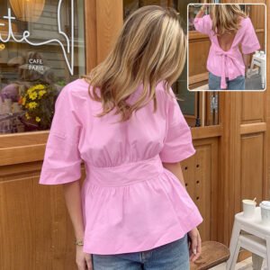 Summer Backless Short Sleeve T-shirt