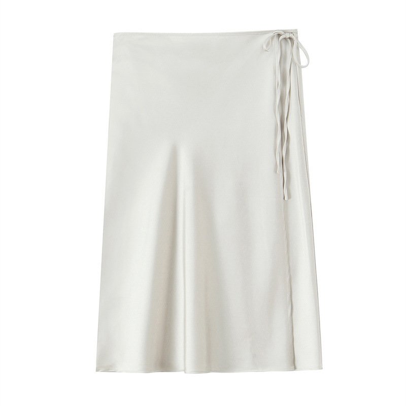 High Waist A- Line Skirt Women's Slimming Large Hem Umbrella Skirt - Image 6