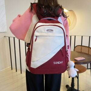Girls College Students Simple Schoolbag