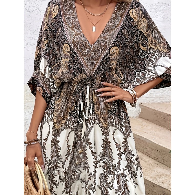 Women's Bohemian Dress V Neck - Image 8