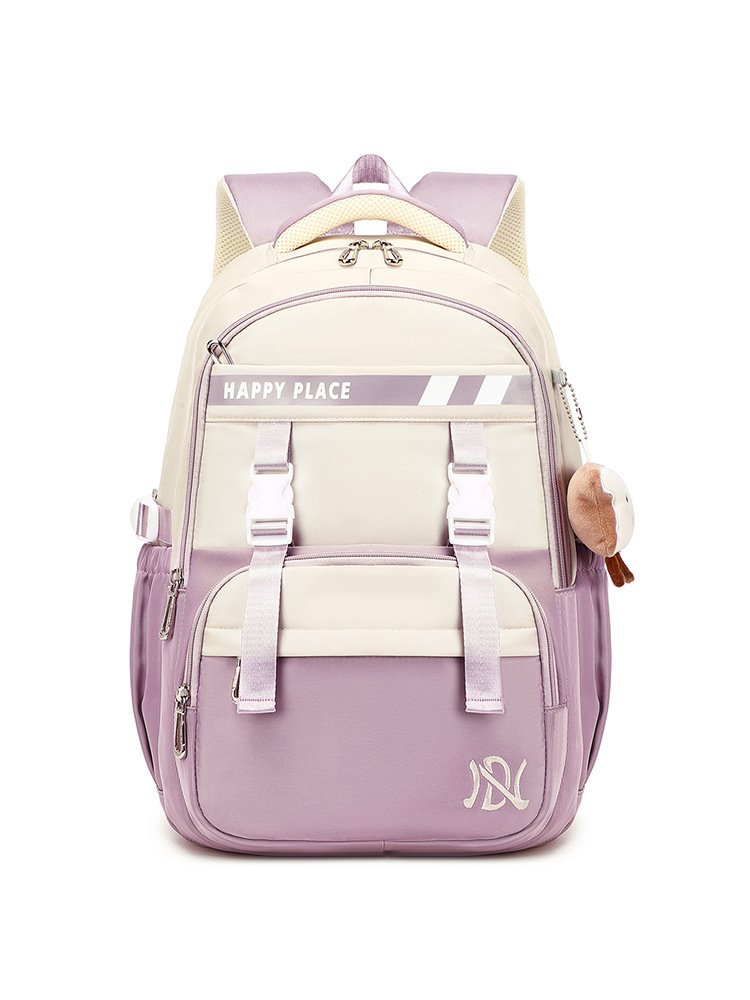 Minimalist Preppy Style Stain-resistant Schoolbag - Image 2