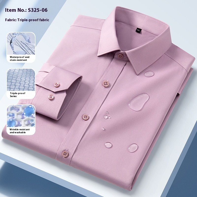 Three-proof Long-sleeved Shirt Men's Clothing - Image 6