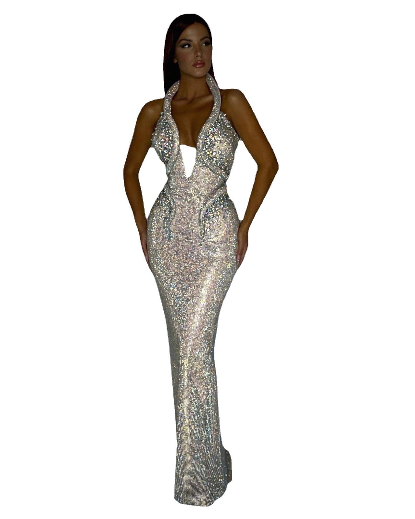 Sexy Sequined Banquet Dress Sheath Trailing Evening Dress - Image 3