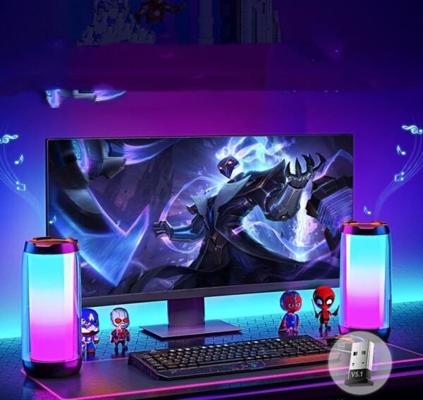 Atmospheric Ambient Light Gaming House Desktop Computer Romantic Room Smart Bluetooth Speaker - Image 2