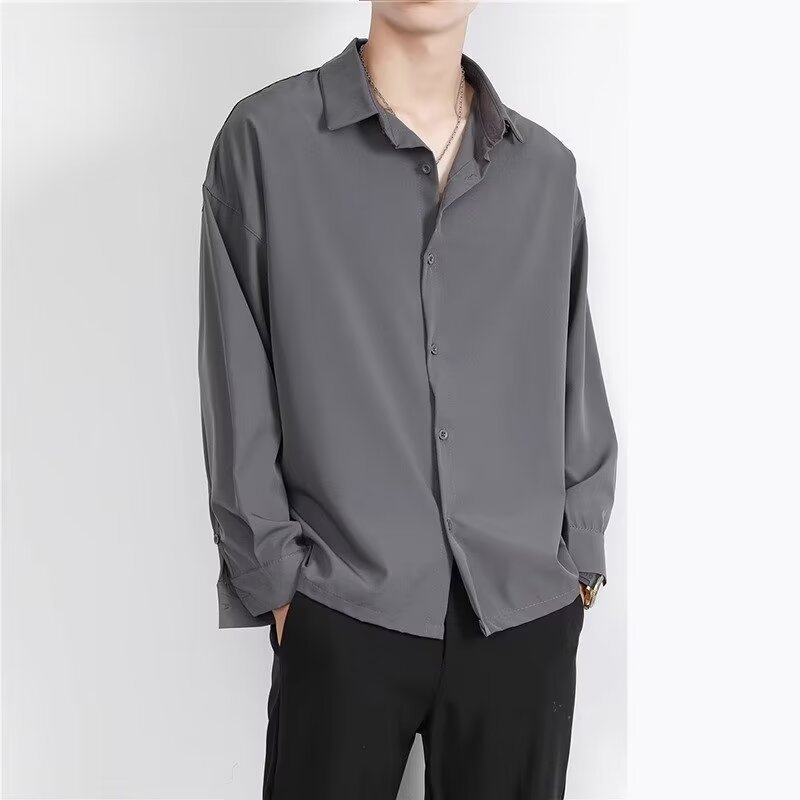 Men's Spring And Summer Leisure Korean Slim Fit Shirt - Image 2