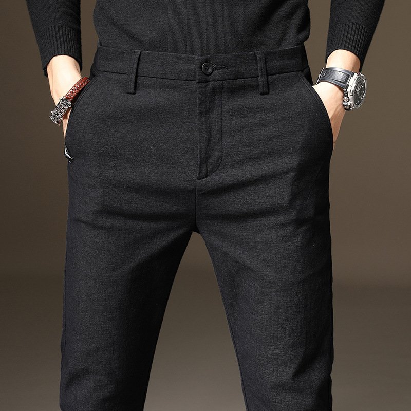 Young Men's Slim Fit Elastic Pencil Pants - Image 5