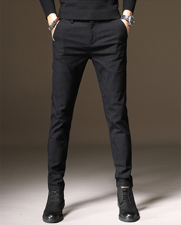 Young Men's Slim Fit Elastic Pencil Pants - Image 2