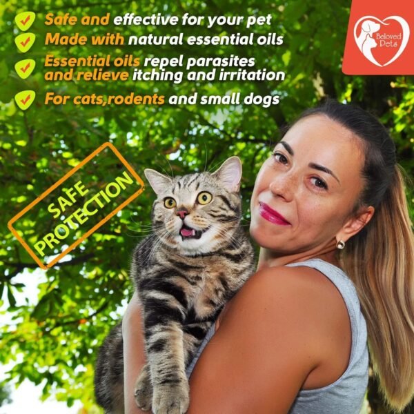 Flea And Tick Prevention For Dogs Cats Rabbits Natural Flea Treatment Home Pest Control Topical Flea Mosquito Repellent For Puppy Kitten 3 Drops For Small And Large Pet - Image 2