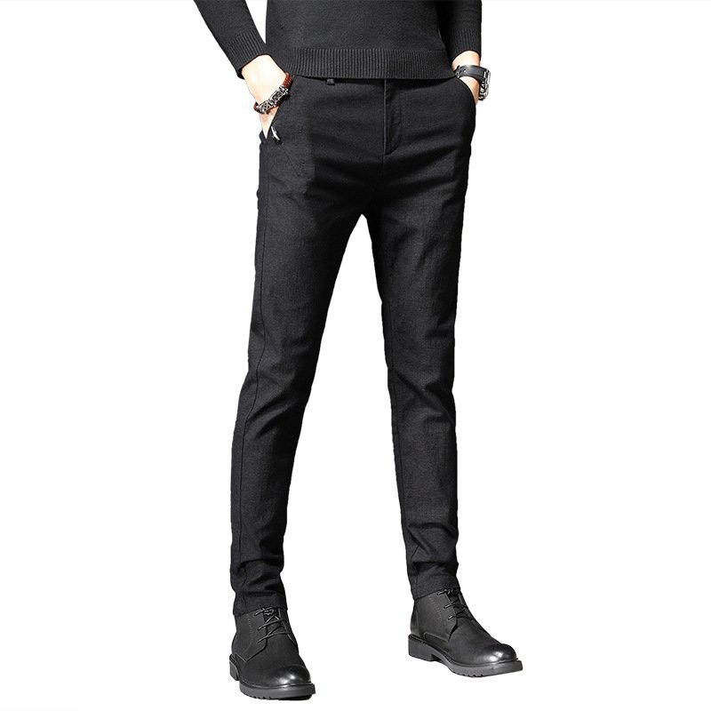 Young Men's Slim Fit Elastic Pencil Pants - Image 3
