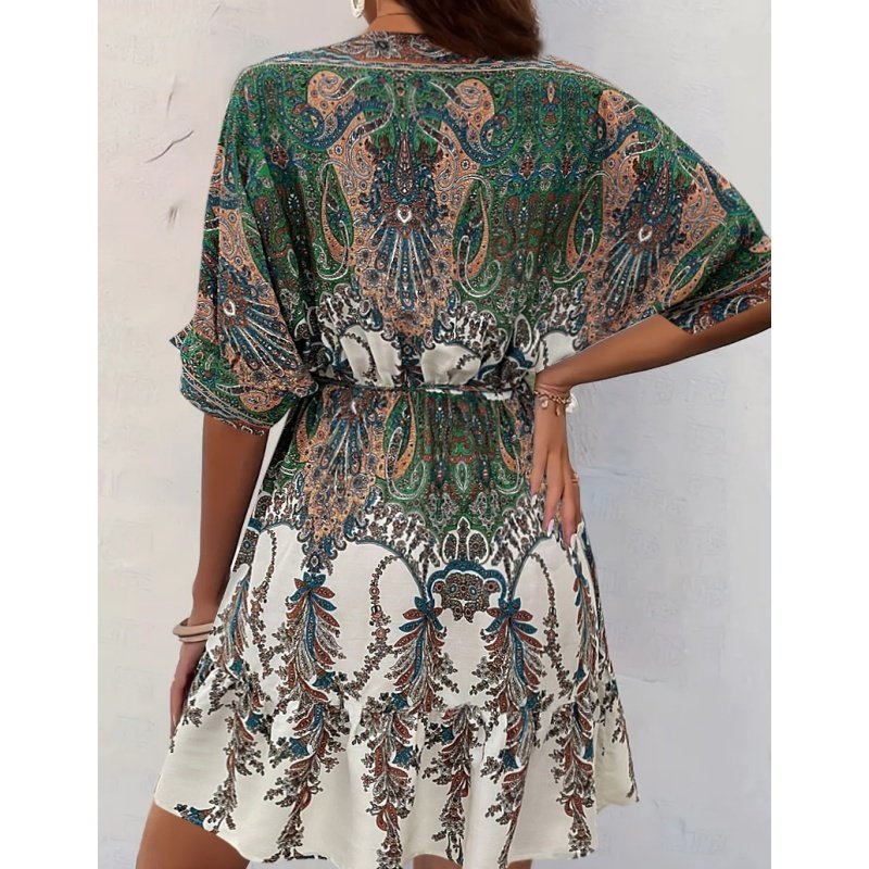 Women's Bohemian Dress V Neck - Image 3