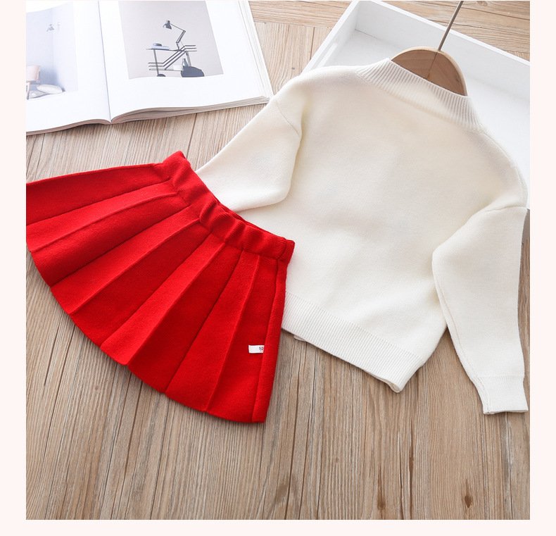 Two-piece Baby Girl Mink Wool Sweater Dress - Image 7