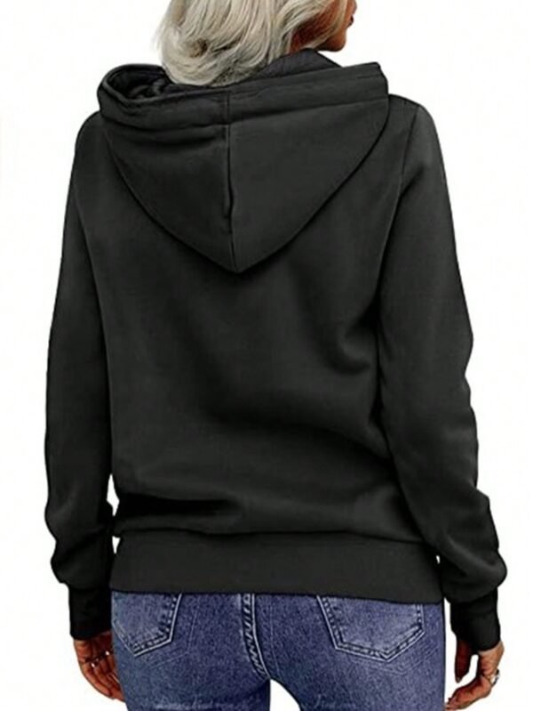 INAWLY Split Collar Zip-Up Hoodie Sweatshirt - Image 3