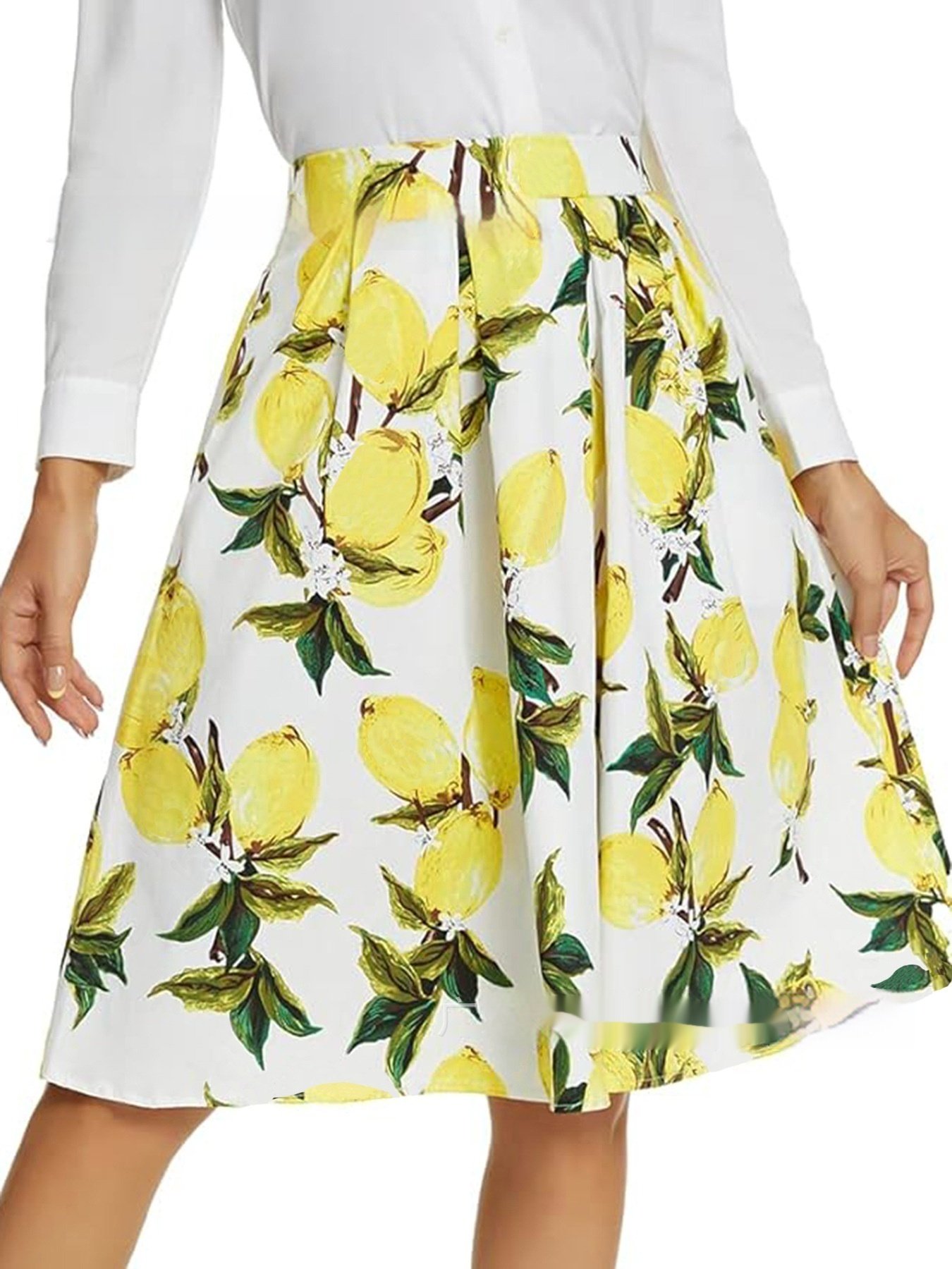 European And American Vintage Printed Floral Skirt - Image 2