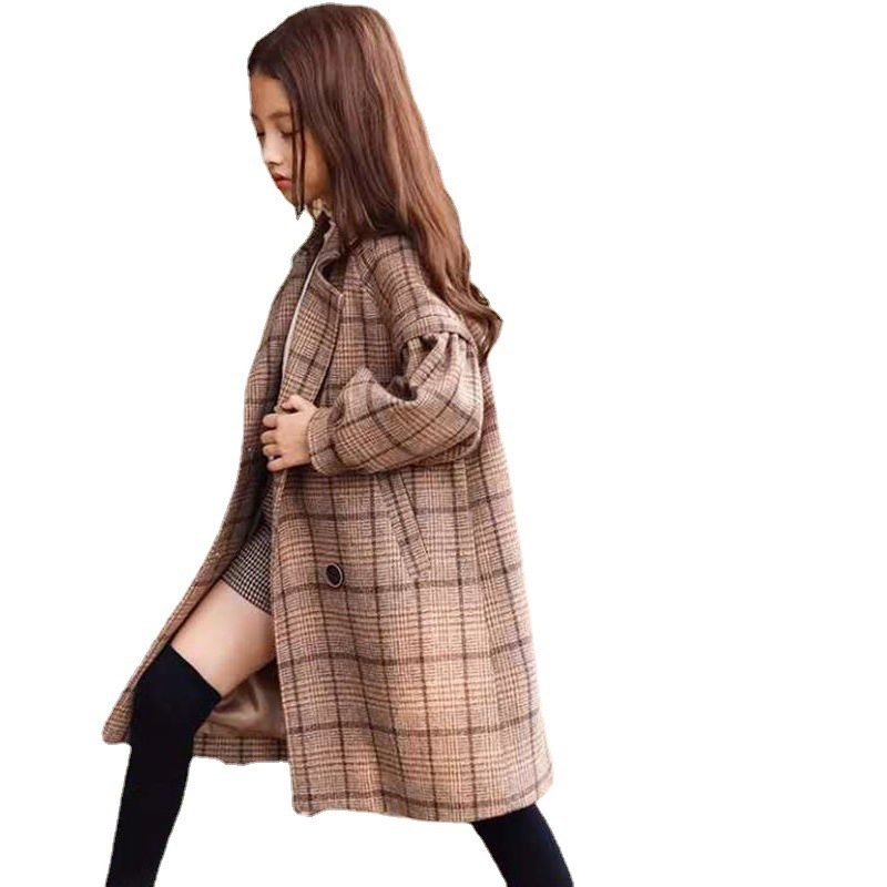 Girls' Woolen Coats For  Big Children - Image 3