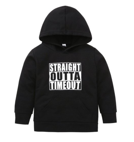 Children's hooded sweater letter top - Image 4
