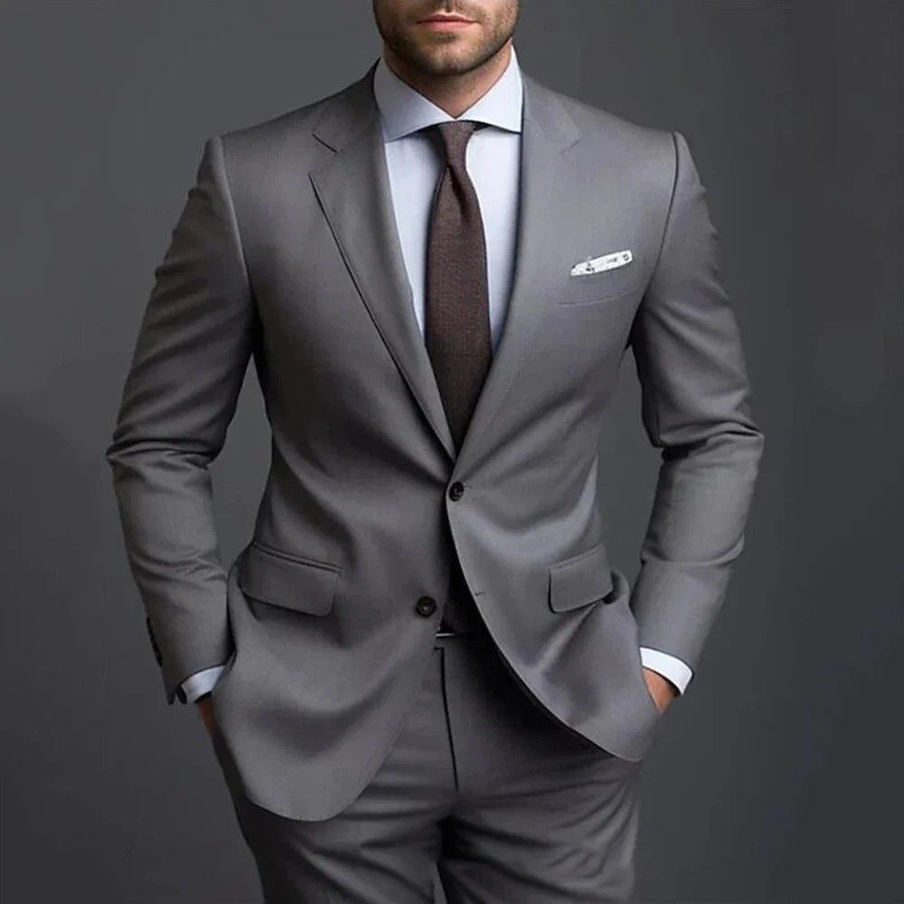Business Casual Men's Fashion Suit Two-piece Suit - Image 8