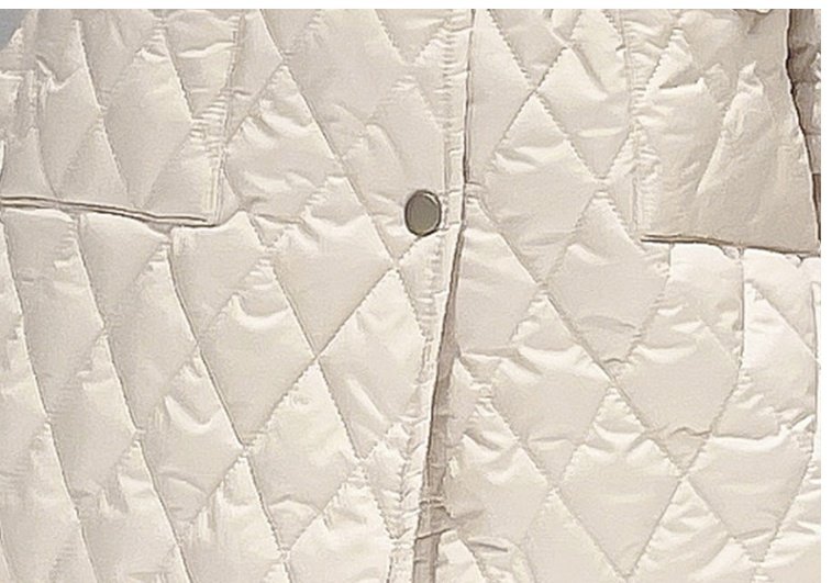 Large Lapel Warm Padded Jacket With Fleece Thick Coat Waist - Image 5