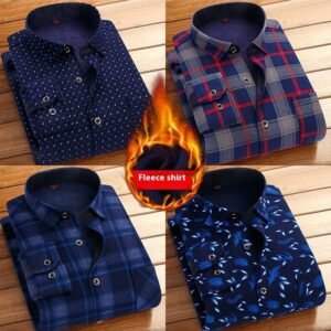 Thickened Velvet Padded Shirt Thermal Plaid